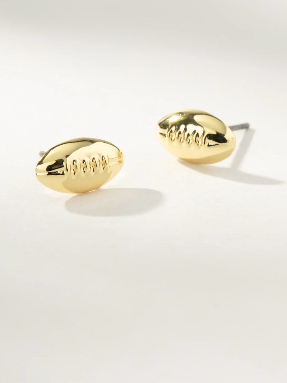 Uncommon James Gold Football Stud Earrings